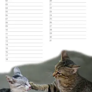 verjaardagskalender 'Animals in Love' Juli