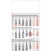 Maandkalender 3-maand Classic grijs 2024