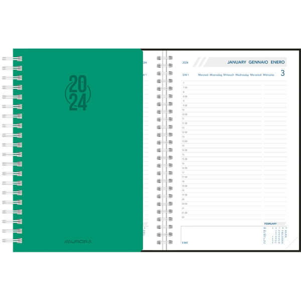 Agenda Daily 2024 wire-o - Groen