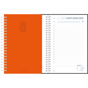 Agenda Daily 2024 wire-o - Oranje