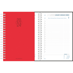 Agenda Daily 2024 wire-o - Rood