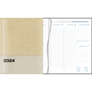 Agenda Plan-a-week 2024 gebonden - beige