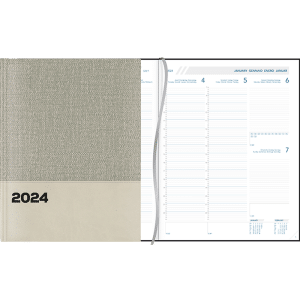 Agenda Plan-a-week 2024 gebonden - grijs