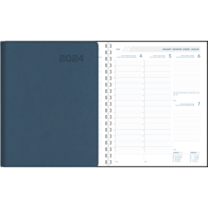 Agenda Plan-a-week 2024 perl - blauw