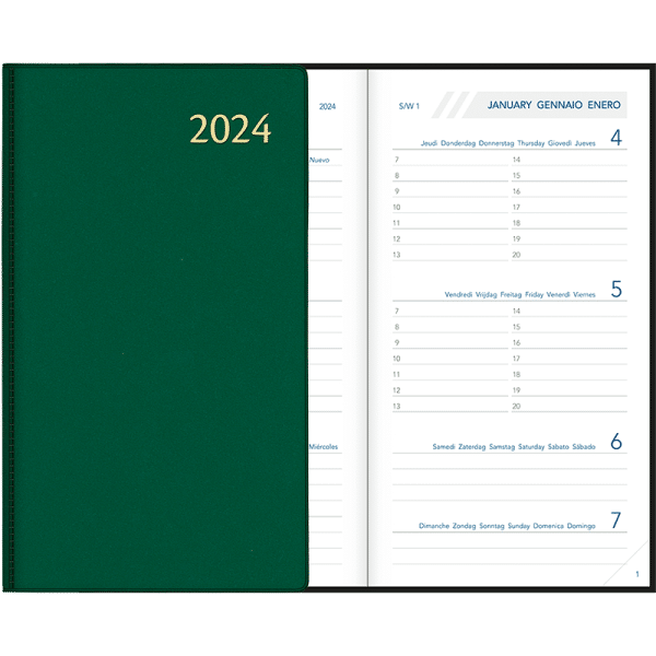 Agenda Visuplan gebonden 2024 - Groen