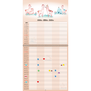 Muurkalender Family Planner 2024 - Oktober