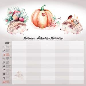 Muurkalender Family Planner 2024 - November