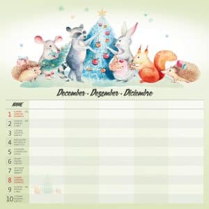 Muurkalender Family Planner 2024 - December