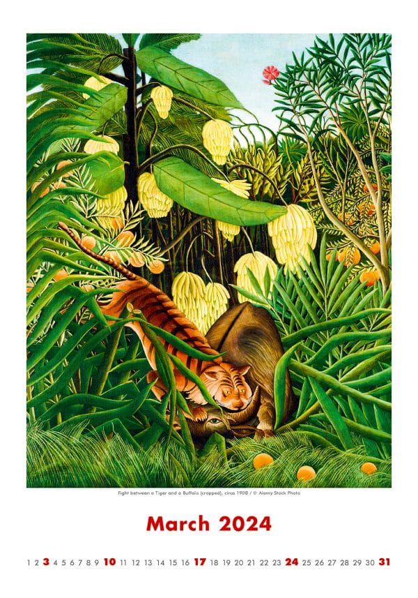 Kalender Art Naive - Henri Rousseau 2024 - Maart