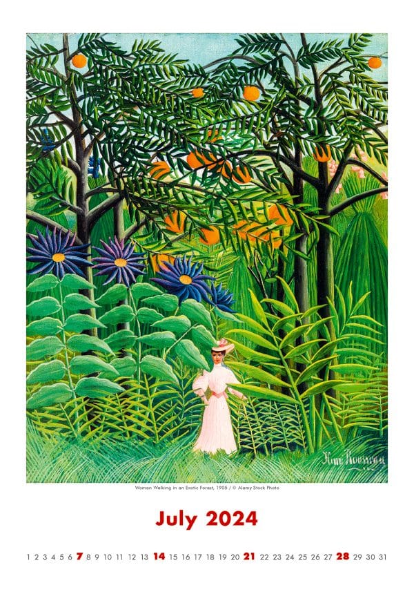 Kalender Art Naive - Henri Rousseau 2024 - Juli