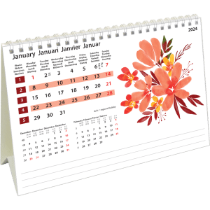 Kantoorkalender Flower Art 2024 Januari