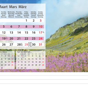 Kantoorkalender Serenity 2024 - Maart