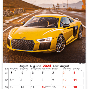 Muurkalender Sports Cars 2024 - Augustus