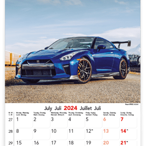 Muurkalender Sports Cars 2024 - Juli