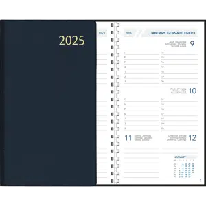Zakagenda Visuplan 2025 spiraal blauw