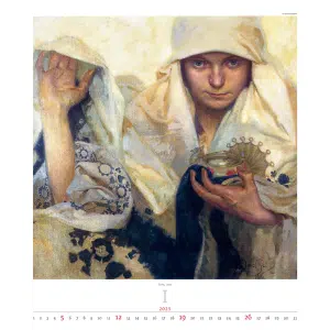 Kunstkalender Alfons Mucha 2025 - Januari
