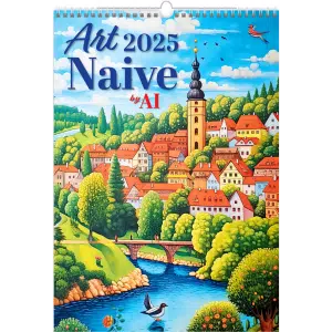 Muurkalender Art Naive by AI 2025