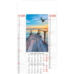 Muurkalender Seaside 2025