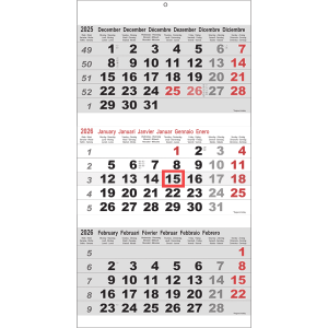 3-maandkalender Maxi 2026