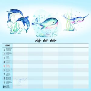 Muurkalender Family Planner - juli detail
