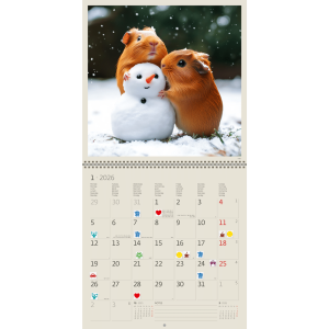 Muurkalender Little Fun 2026 - januari