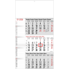 Maandkalender 3-maand Memo 2026 grijs