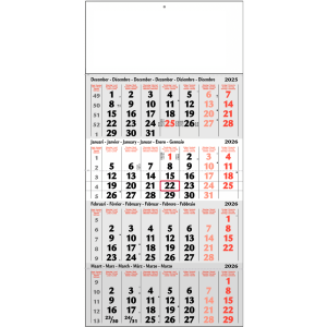 Maandkalender 4-maand Classic 2026
