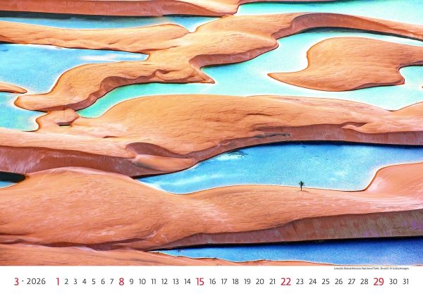 Muurkalender National Parks 2026 - maart