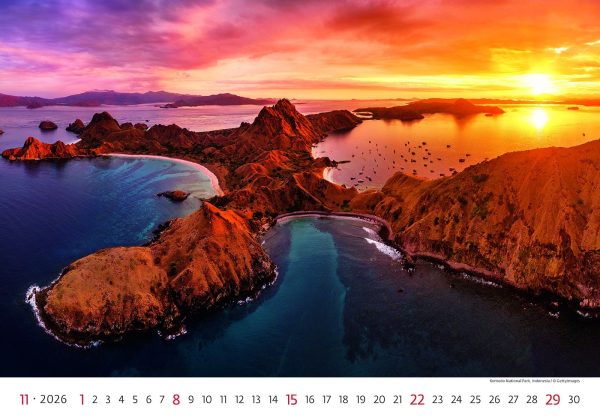 Muurkalender National Parks 2026 - november