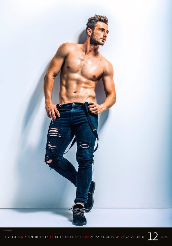 Muurkalender Sexy Boys 2026 - december
