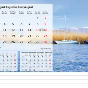 Bureaukalender Beautiful Nature 2026 - augustus
