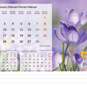 Bureaukalender Beautiful Nature 2026 - februari
