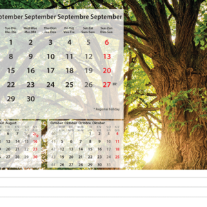 Bureaukalender Beautiful Nature 2026 - september