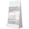 Kantoorkalender 3-maand grijs 2026