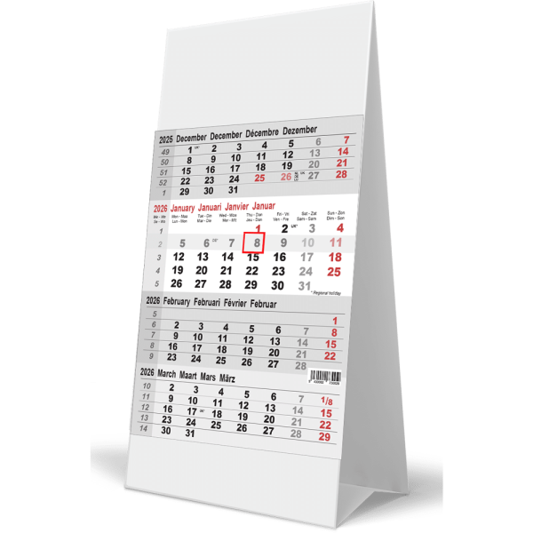 Kantoorkalender 4-maand 2026