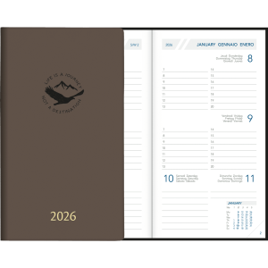 Zakagenda Visuplan 2026 gebonden houtskool