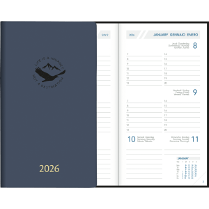 Zakagenda Visuplan 2026 gebonden indigo
