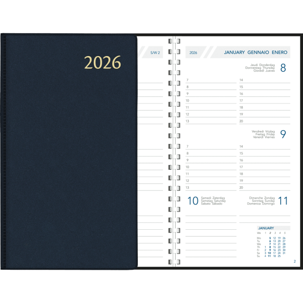 Zakagenda Visuplan 2026 perl blauw
