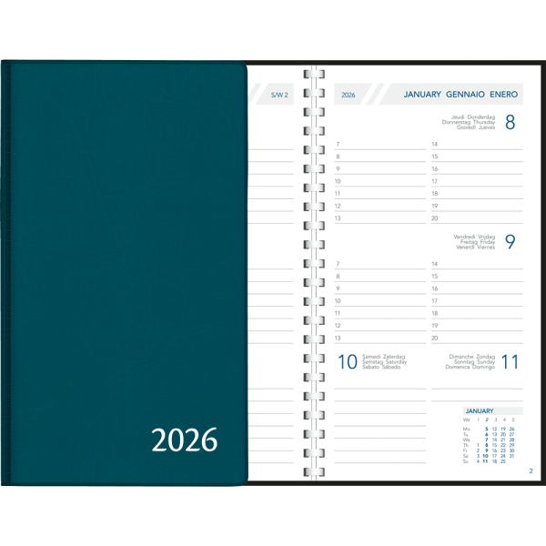 Zakagenda Visuplan 2026 perl blauwgroen