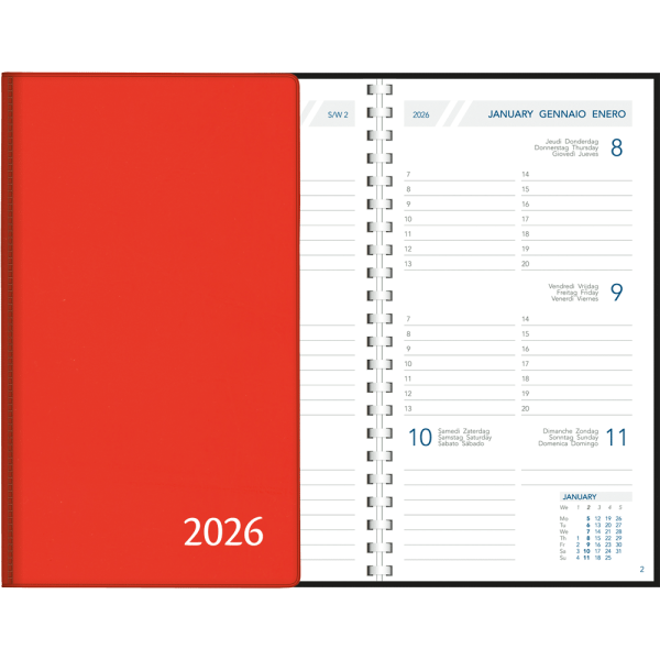 Zakagenda Visuplan 2026 perl rood