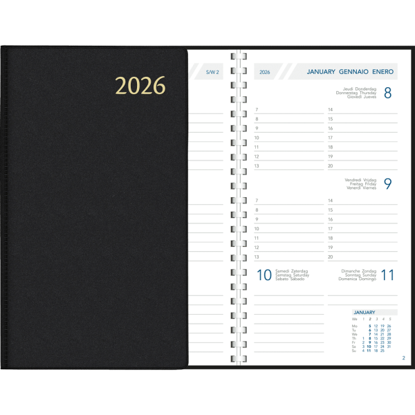 Zakagenda Visuplan 2026 perl zwart