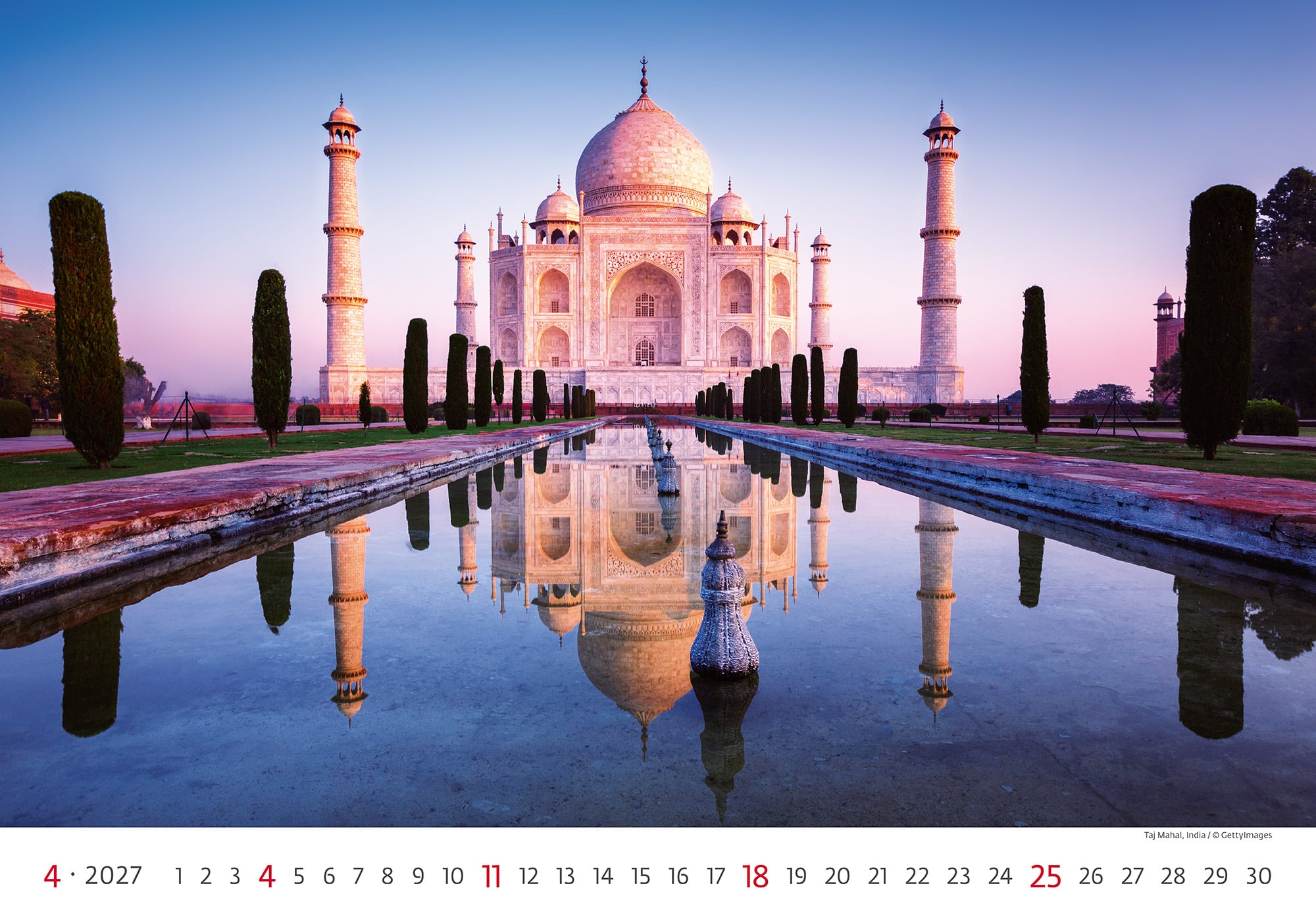 Muurkalender World Wonders 2027 - April
