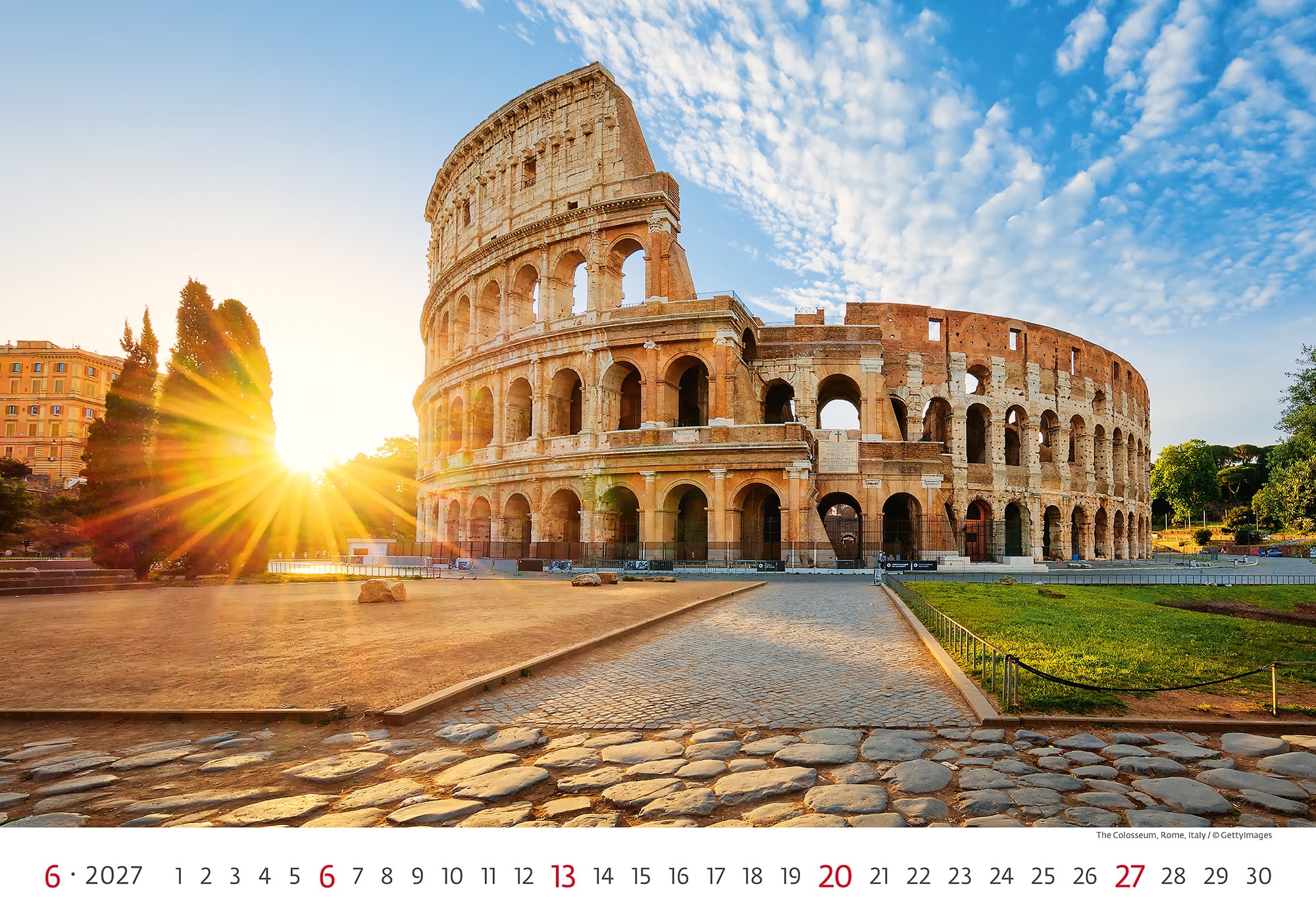 Muurkalender World Wonders 2027 - Juni