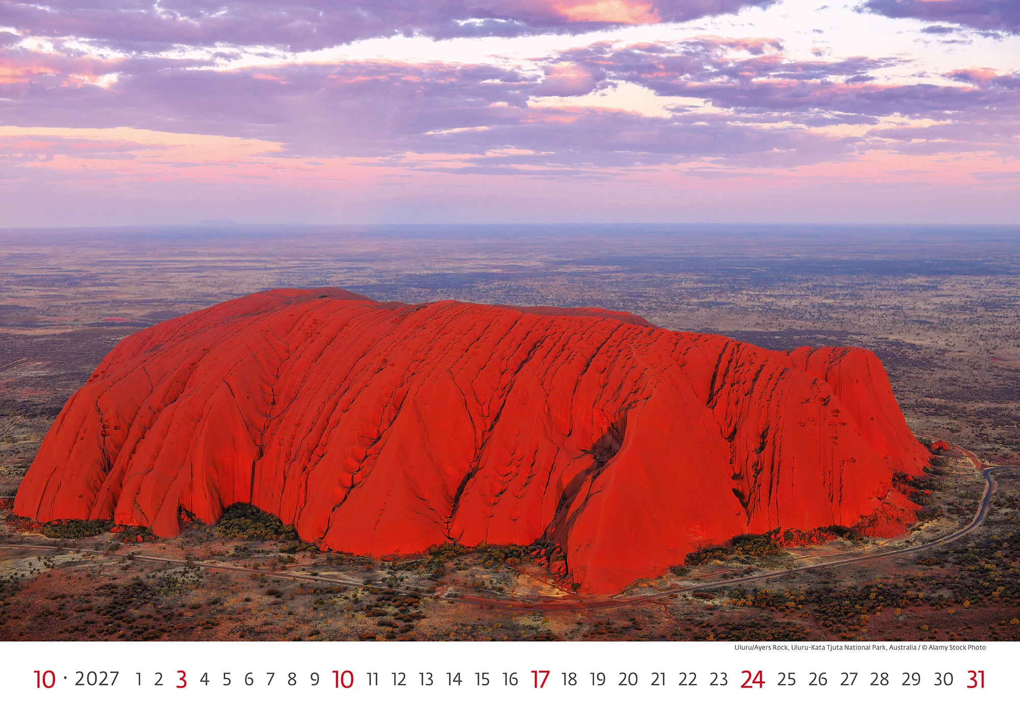 Muurkalender World Wonders 2027 - Oktober