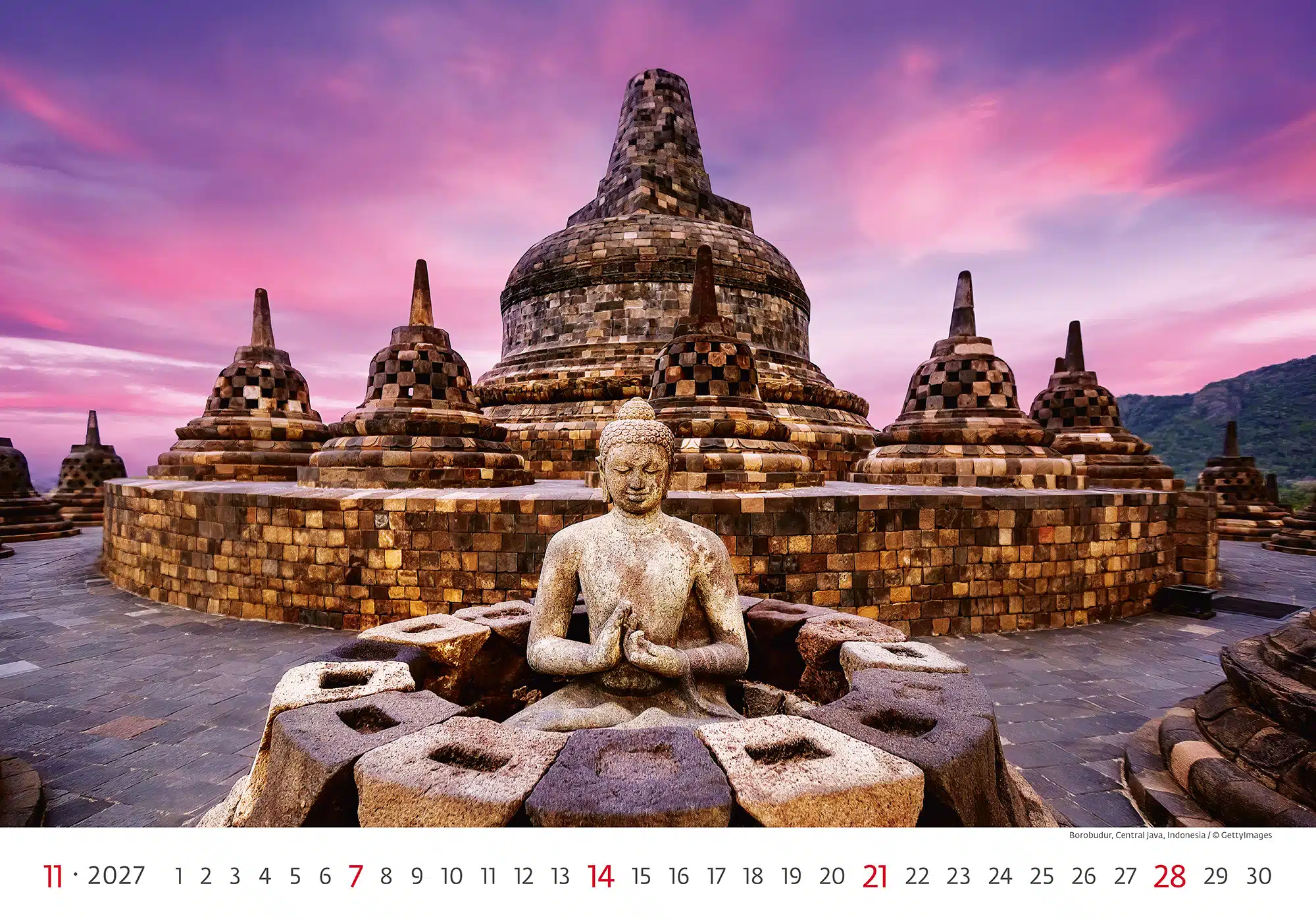 Muurkalender World Wonders 2027 - November