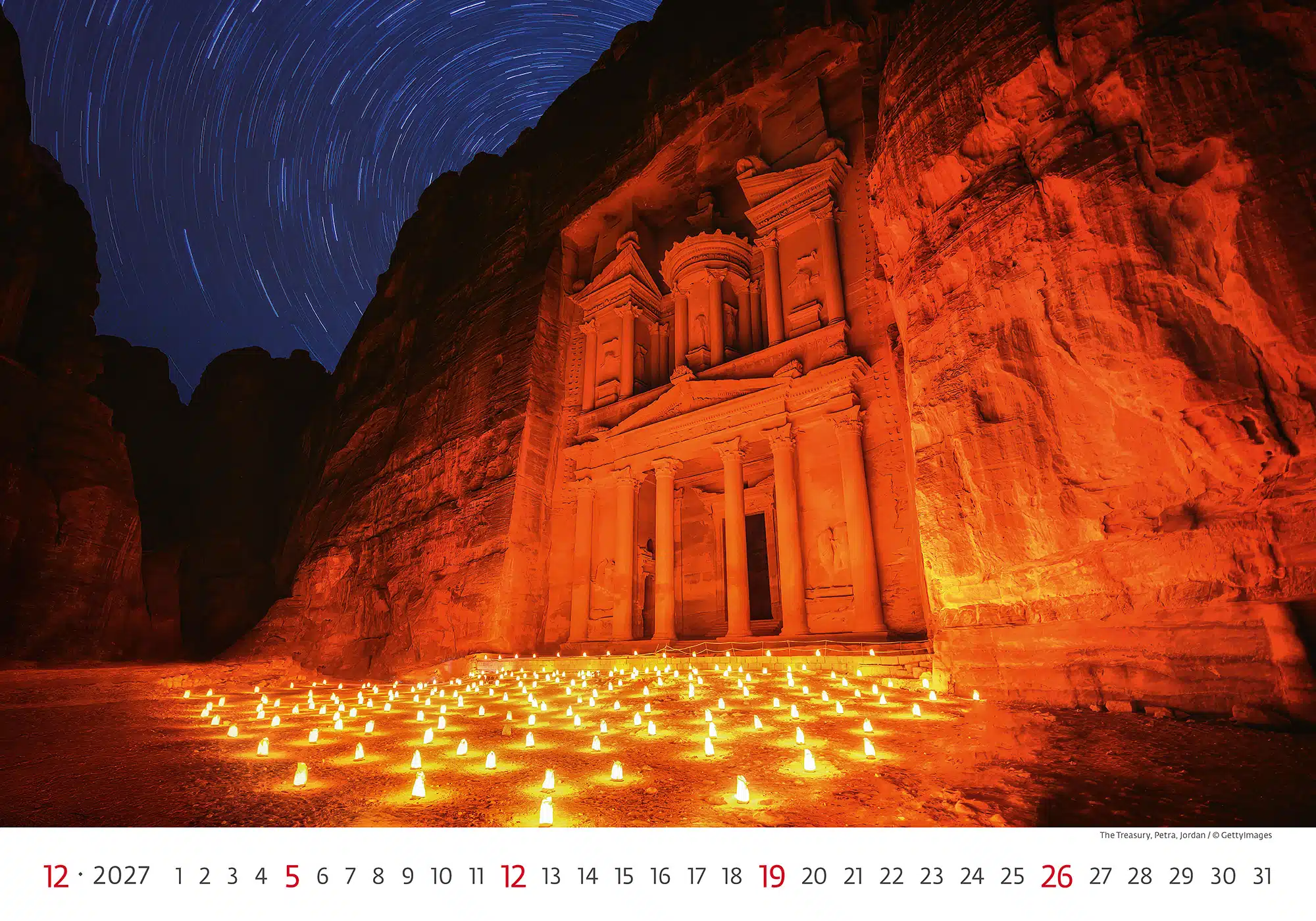Muurkalender World Wonders 2027 - December