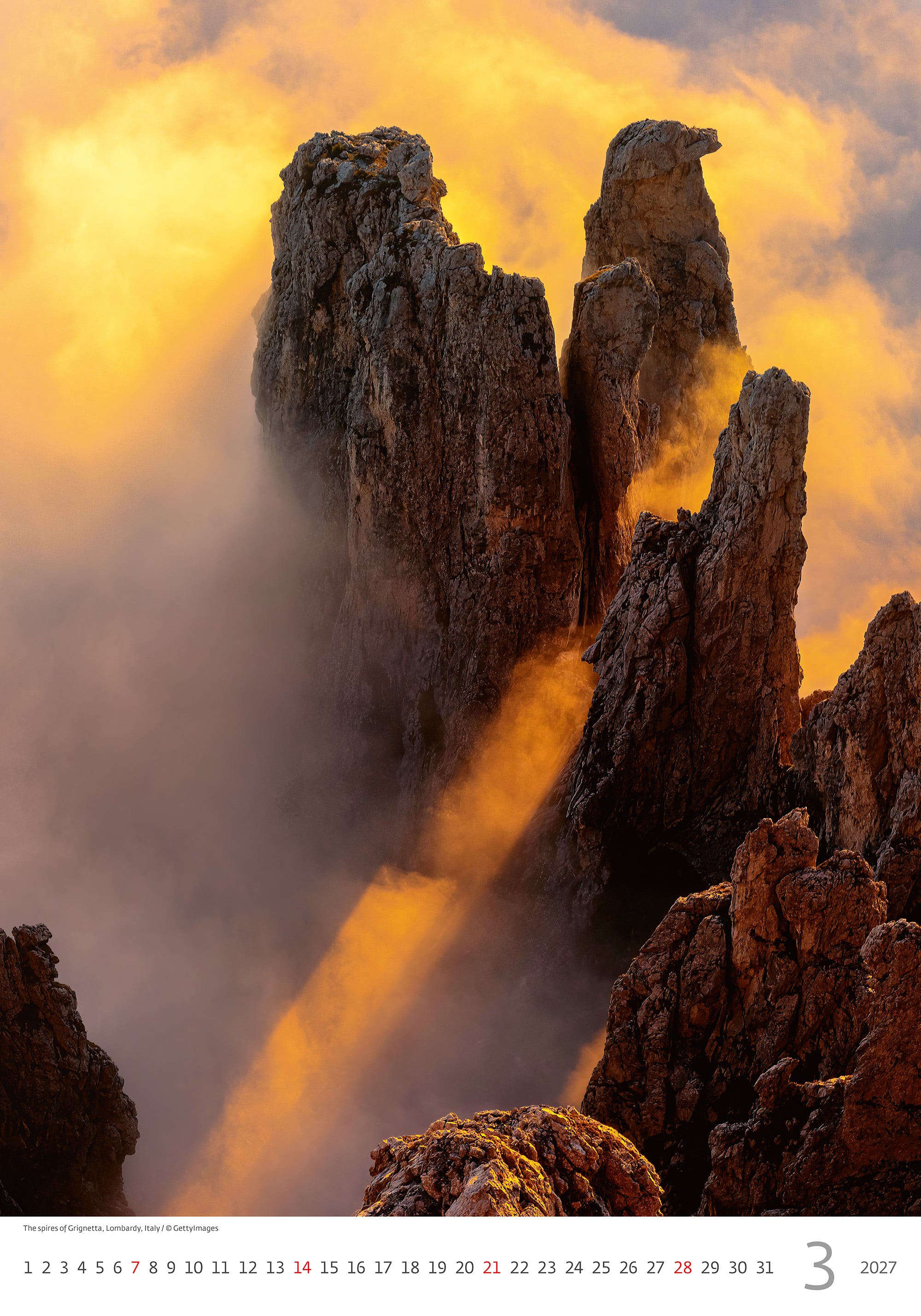 Muurkalender Nature Emotions 2027 - Maart