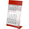 Bureaukalender 2027 3-maand Color rood