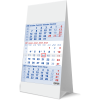 Kantoorkalender 2027 3-maand blauw