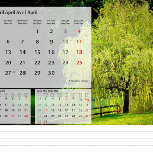 Kantoorkalender Beautiful Nature 2027 - April